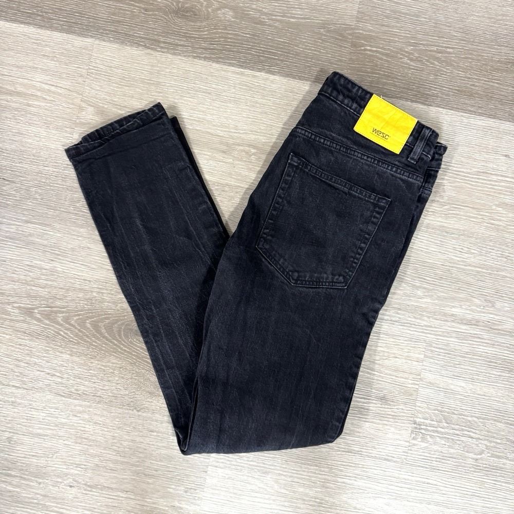 WeSC Alessandro Black 5-Pocket Distressed Denim Pants Men's 32x32